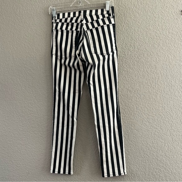 Nili Lotan Black & White Striped Jeans SZ 24 - Picture 4 of 10